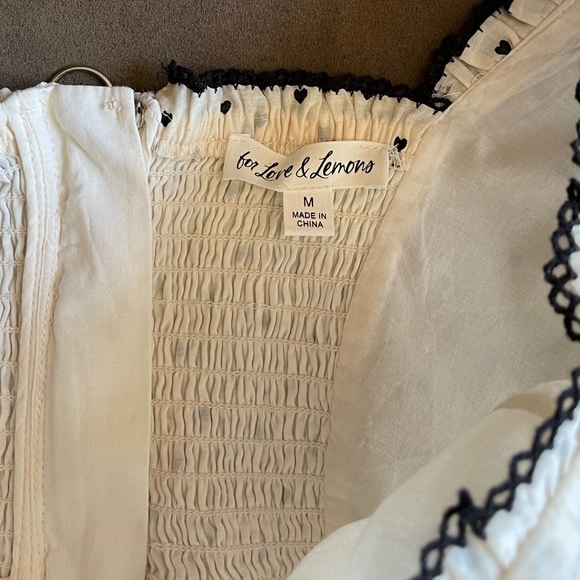 For Love and Lemons Eden Crop Top FL&L Size M EUC - Picture 6 of 9